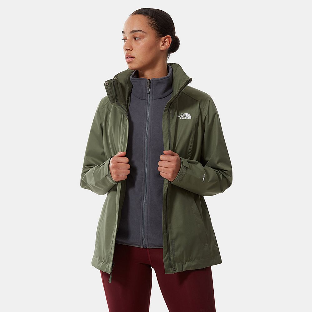 The North Face 3-In-1 Jackets Womens Australia - The North Face Evolve Ii Triclimate® Green Hiking (